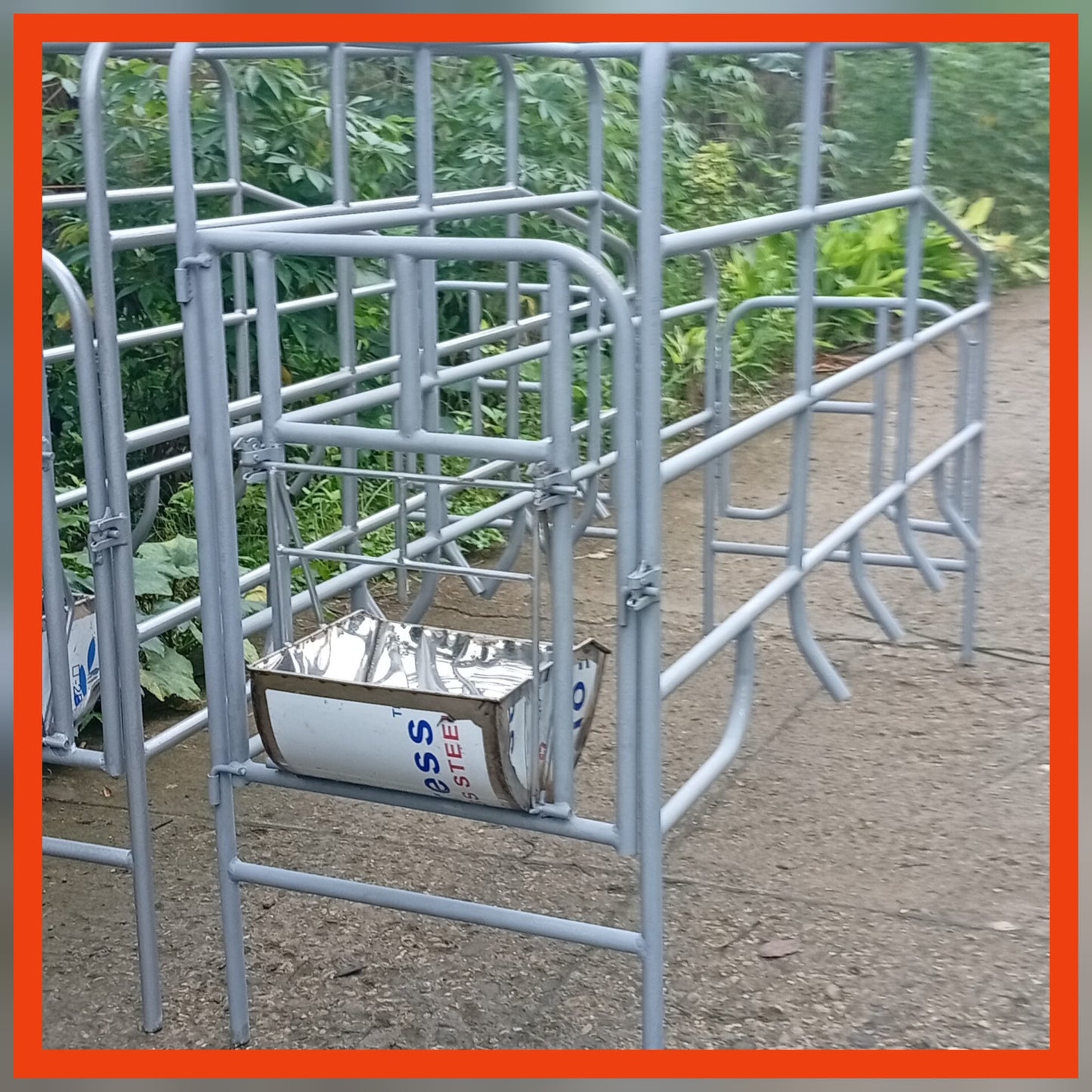 Favely Farrowing Center Pen with Sow Feeder SS (Non-Elevated)